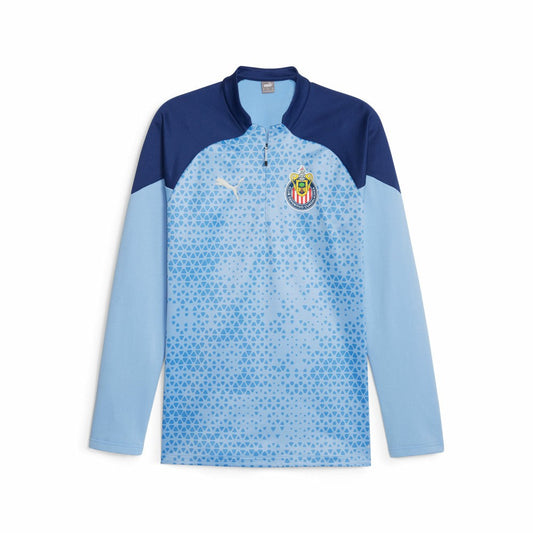 Chivas 2023/24 Quarter-Zip Fleece Top Discount - Light Blue