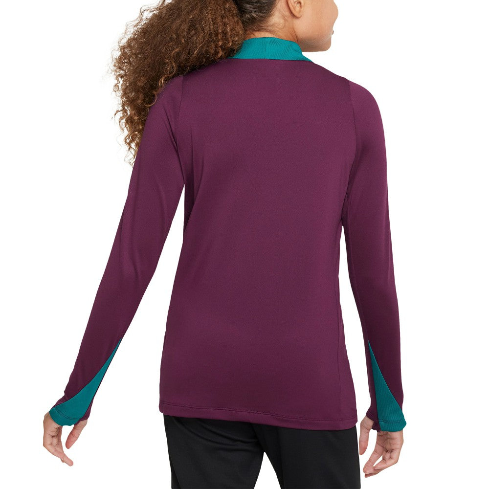 Paris Saint-Germain Youth 2024/25 Strike Drill Quarter-Zip Long Sleeve Performance Training Top on sale - Burgundy