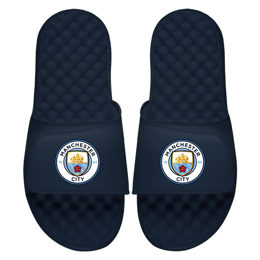 Manchester City ISlide Youth Primary Logo Slide Sandals Discount - Navy