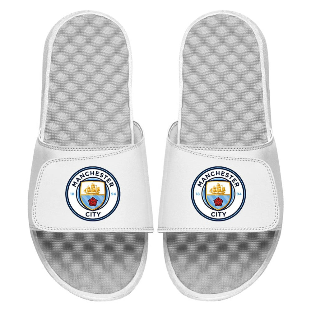 Manchester City ISlide Primary Logo Slide Sandals Discount - White