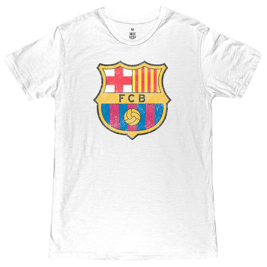 Barcelona 1863FC Color Crest Slub T-Shirt on sale - White