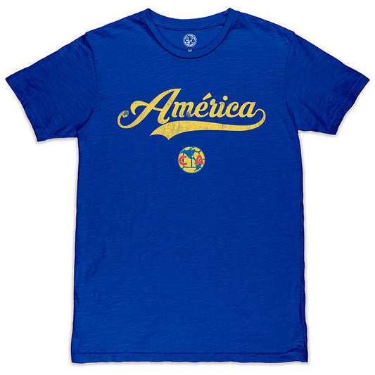 Club America 1863FC Script Slub T-Shirt Discount - Royal