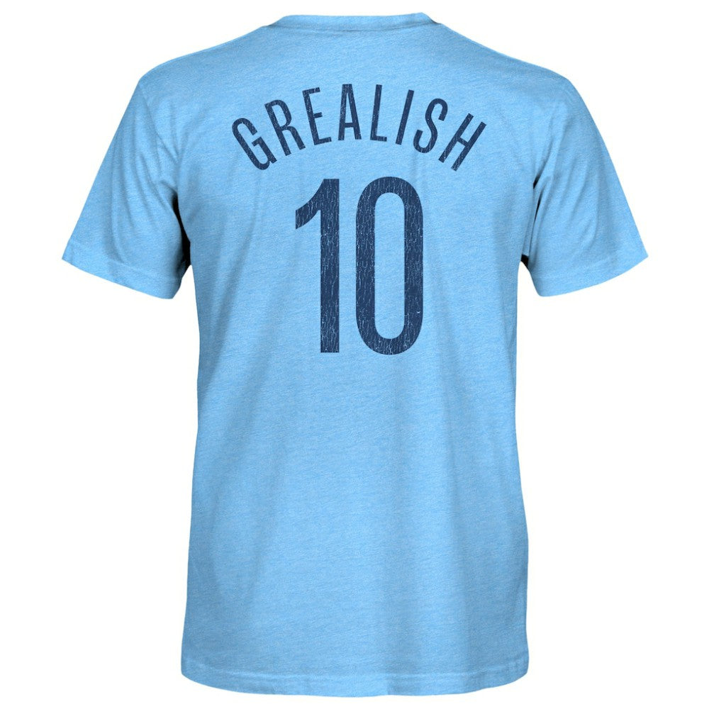 Jack Grealish Manchester City 1863FC Player Name & Number Twisted Tri-Blend Slub T-Shirt Discount - Sky Blue