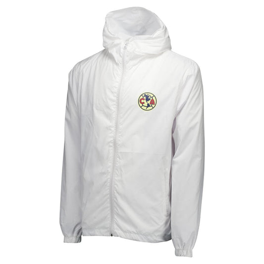 Club America Home Match Hoodie Full-Zip Windbreaker Jacket Discount - White