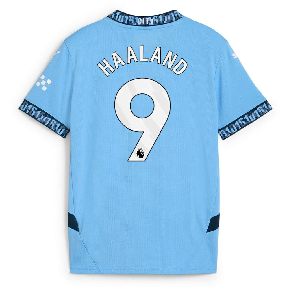 Erling Haaland Manchester City Youth 2024/25 Home Replica Player Jersey Discount - Light Blue
