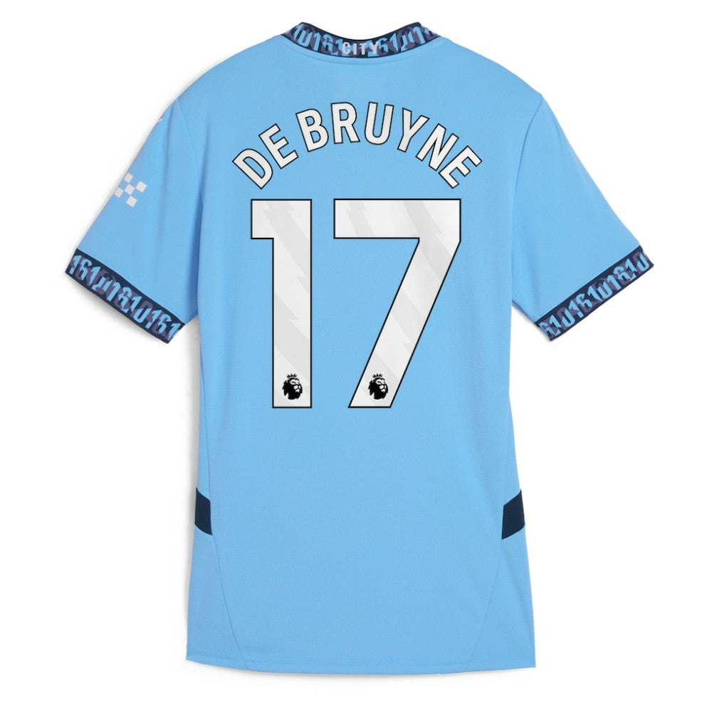Kevin De Bruyne Manchester City Women's 2024/25 Home Replica Player Jersey Discount - Light Blue