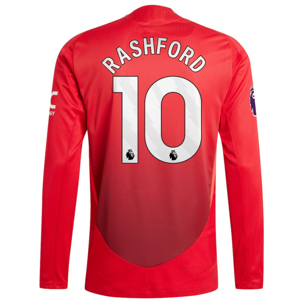 Marcus Rashford Manchester United 2024/25 Home Long Sleeve Player Jersey Discount - Red