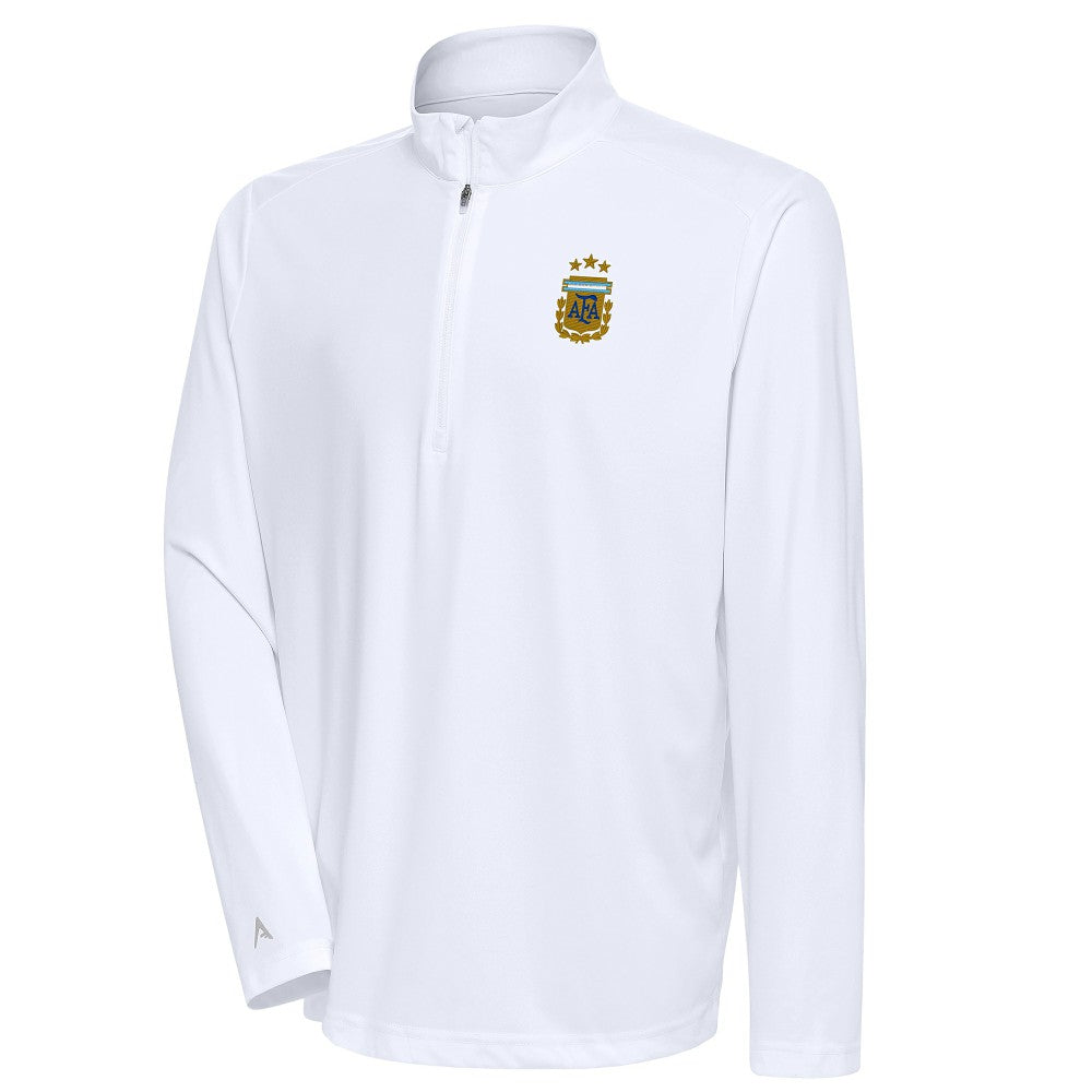 Argentina National Team Antigua Tribute Quarter-Zip Pullover Top for sale - White