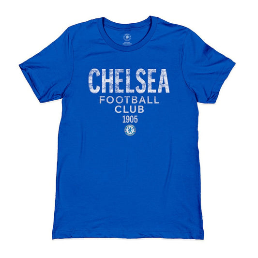Chelsea 1863FC Tapered Text T-Shirt on sale - Blue