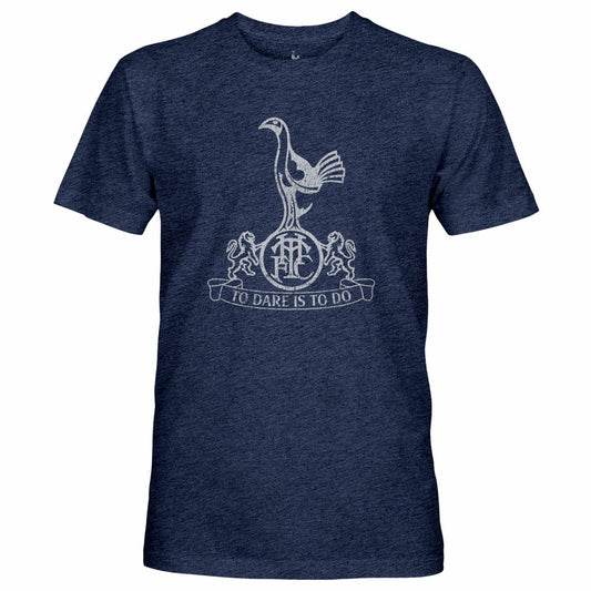 Tottenham Hotspur 1863FC Retro Mono Badge Vintage Tri-Blend T-Shirt Sale - Navy