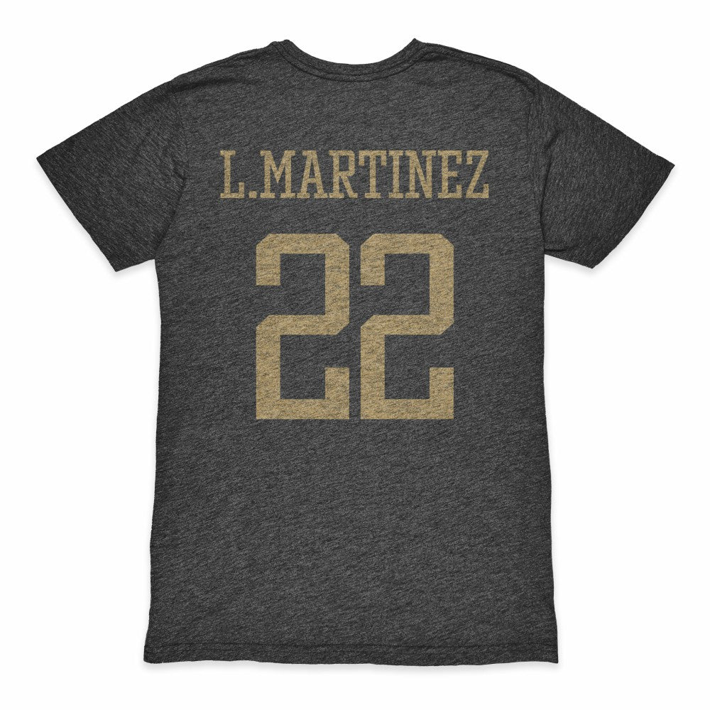 Lautaro Martinez Argentina National Team 1863FC Retro Player Tri-Blend T-Shirt for sale - Black