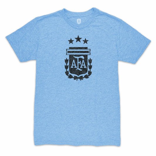 Angel Di Maria Argentina National Team 1863FC Retro Player Tri-Blend T-Shirt for sale - Light Blue