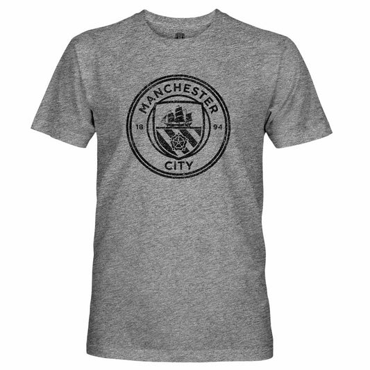 Manchester City 1863FC Mono Badge Retro Tri-Blend T-Shirt Discount - Heather Gray