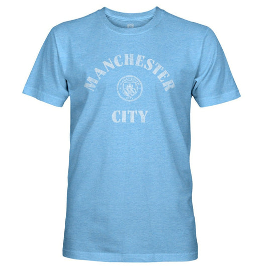 Manchester City 1863FC Team Arch Retro Tri-Blend T-Shirt Discount - Sky Blue