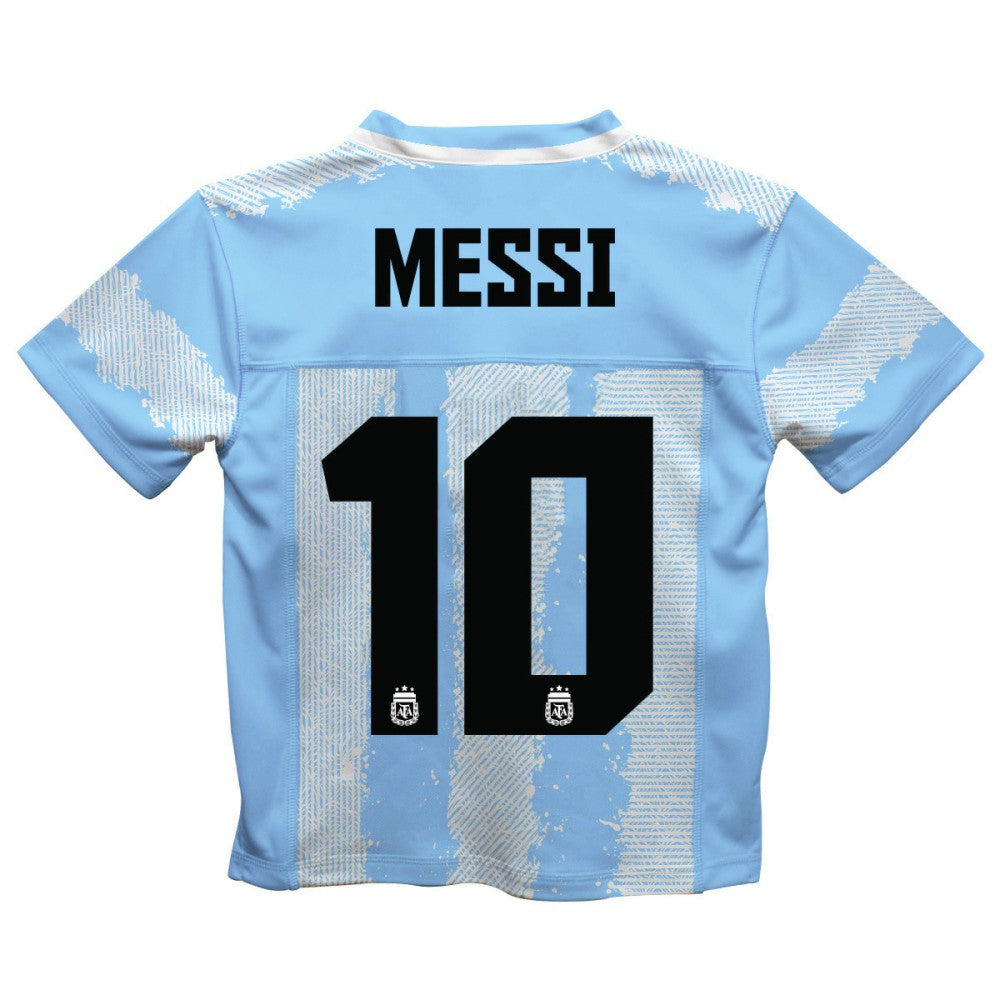 Lionel Messi Argentina National Team Vive La Fete Football Jersey for sale - Light Blue