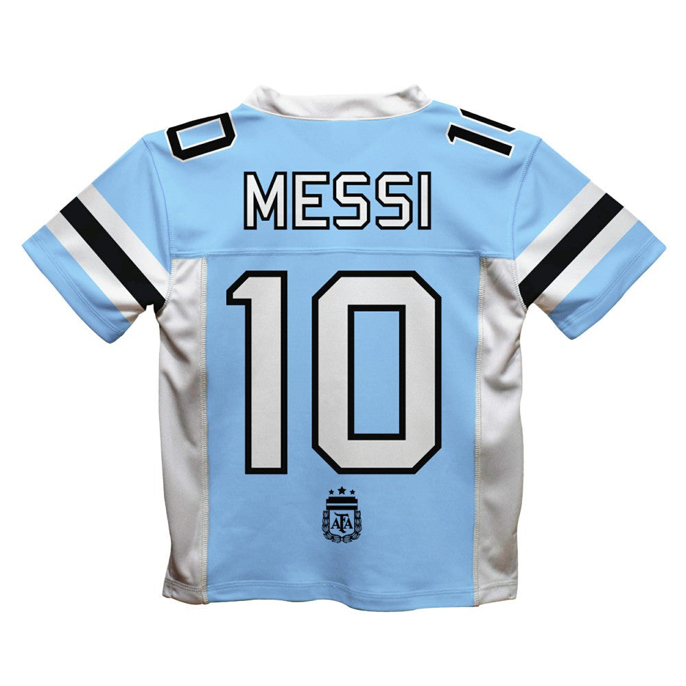Lionel Messi Argentina National Team Vive La Fete Football Jersey for sale - Light Blue