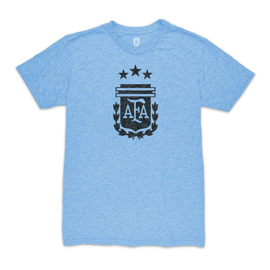 Cristian Romero Argentina National Team 1863FC Player Vintage Tri-Blend T-Shirt for sale - Light Blue