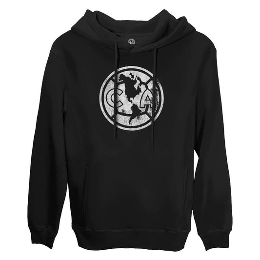 Club America 1863FC Mono Badge Fleece Pullover Hoodie Sweatshirt Discount - Black