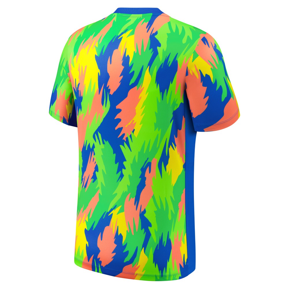 Brazil Women's National Team 2025 Academy Pro Pre-Match Performance Top for sale - Blue