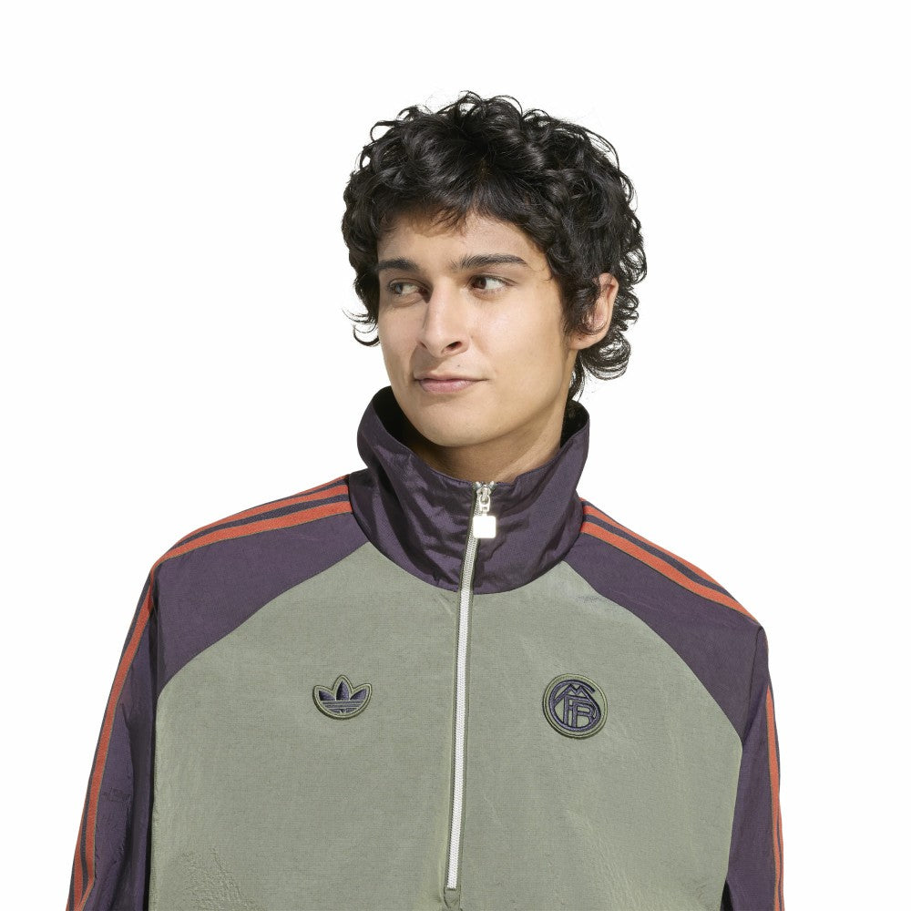 Bayern Munich Terrace Icons Half-Zip Jacket on sale - Green