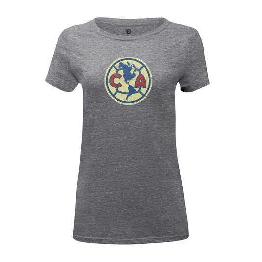 Club America 1863FC Women's Color Badge Tri-Blend T-Shirt Discount - Heather Gray
