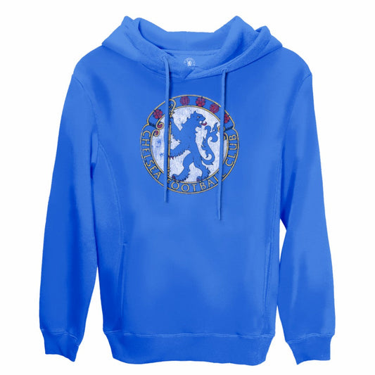 Chelsea 1863FC Retro Color Badge Fleece Pullover Hoodie on sale - Blue