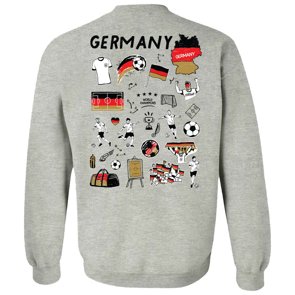 Germany National Team Vive La Fete Women's Impressions Artwork Pullover Sweatshirt for sale - Gray