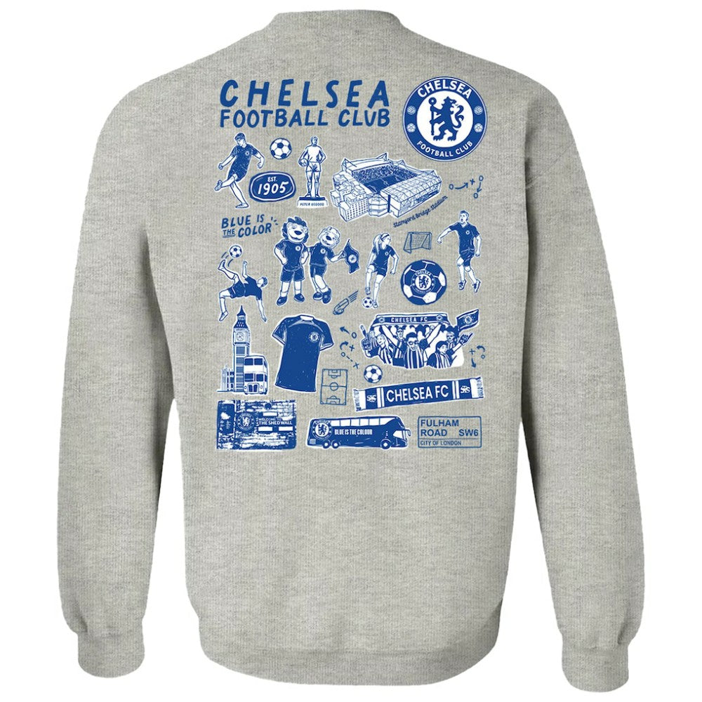 Chelsea Vive La Fete Women's Impressions Artwork Pullover Sweatshirt on sale - Gray
