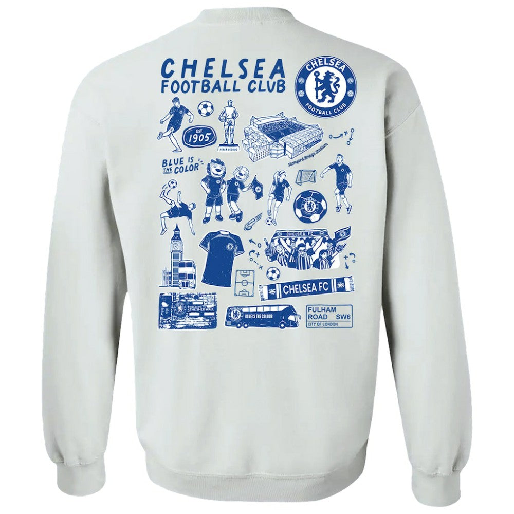 Chelsea Vive La Fete Women's Impressions Artwork Pullover Sweatshirt on sale - White