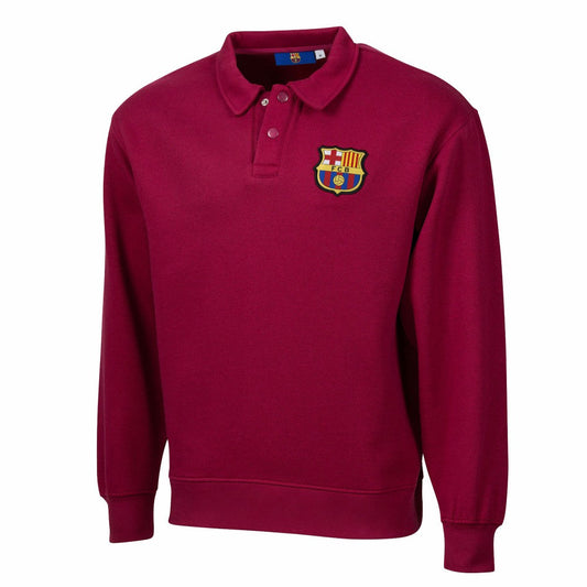 Barcelona Sport Design Sweden Retro Relaxed Fleece Sweatshirt on sale - Red