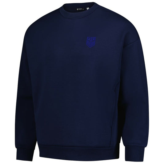 USMNT Levelwear Luxe Signature Lineage Tri-Blend Pullover Sweatshirt on sale - Navy