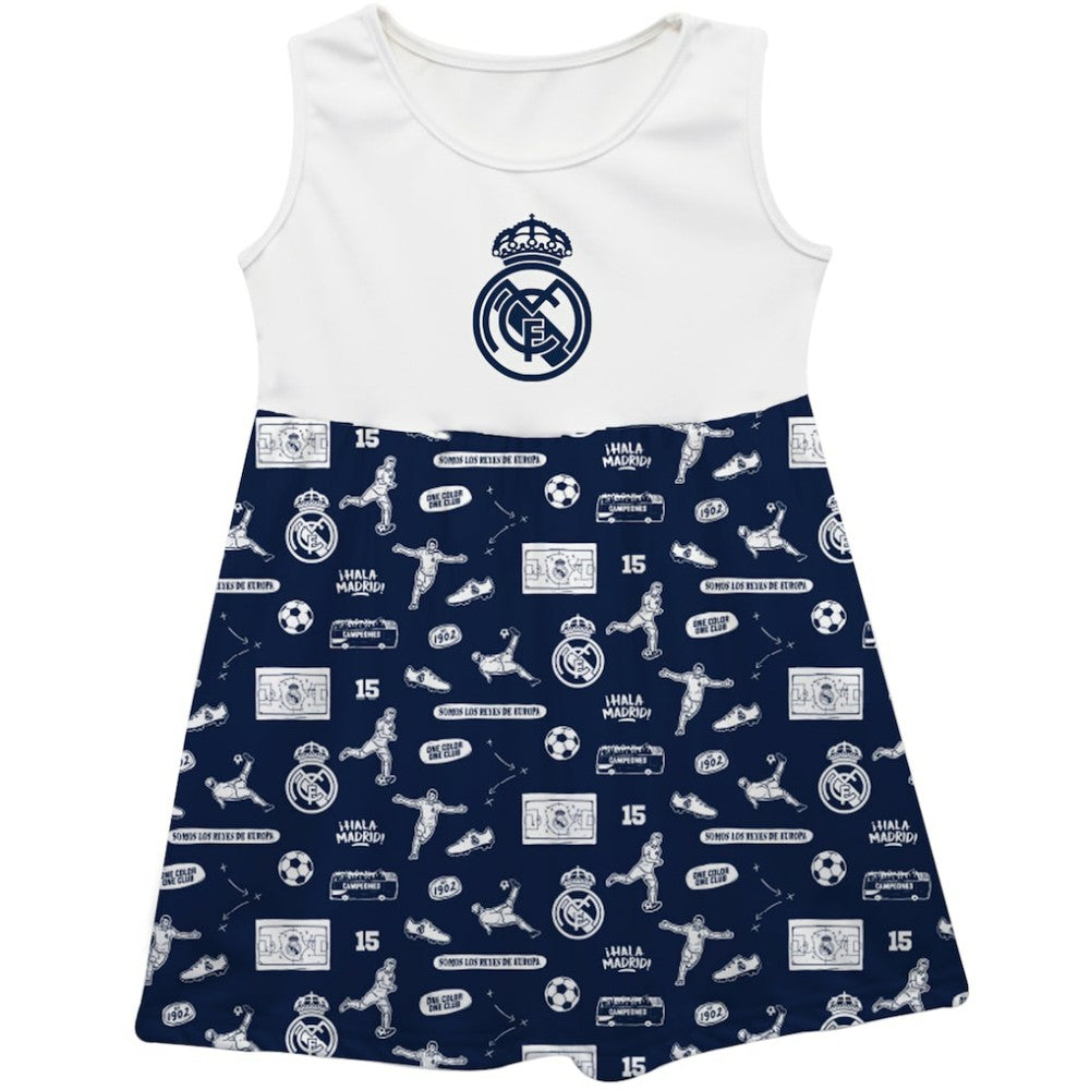 Real Madrid Vive La Fete Girls Infant Impressions Artwork Tank Top Dress Discount - Navy