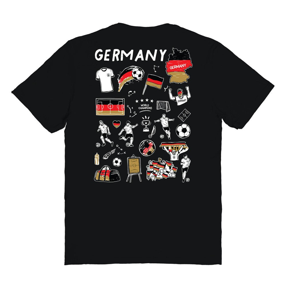 Germany National Team Vive La Fete Women's Impressions Artwork T-Shirt for sale - Black