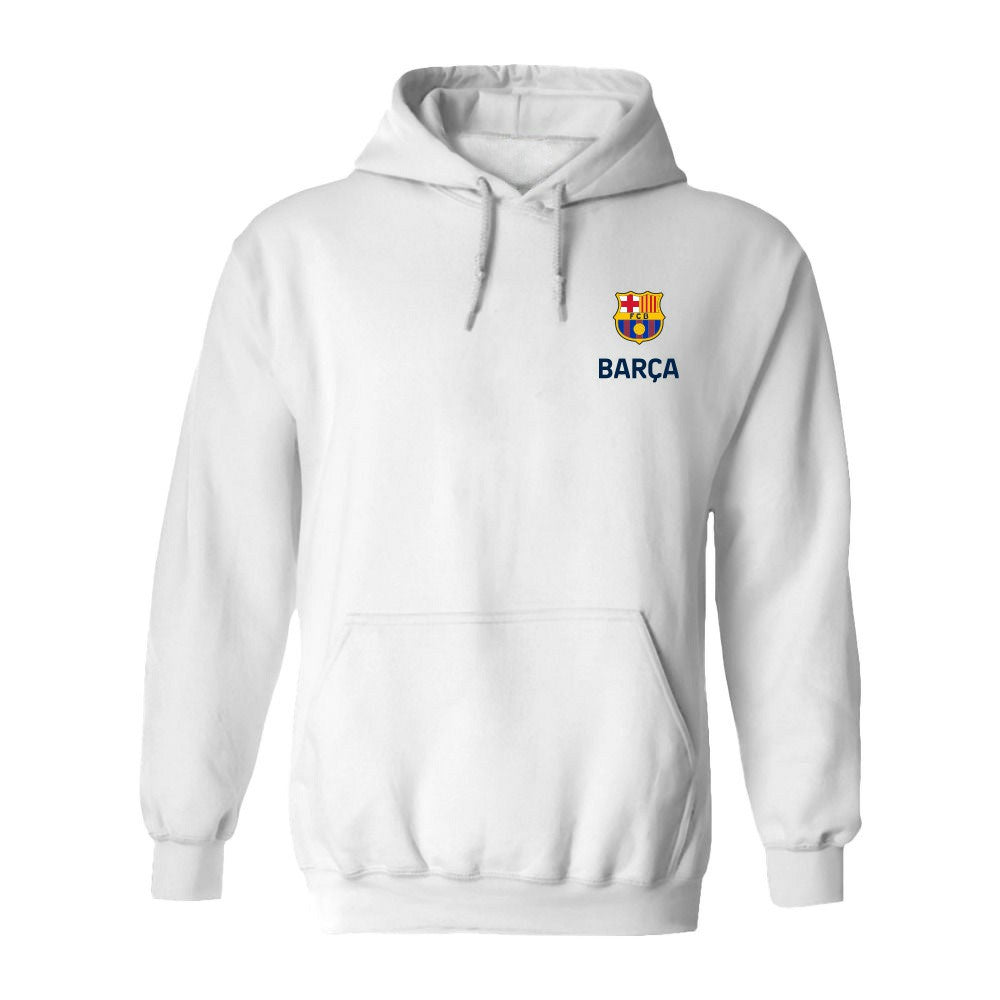Barcelona Vive La Fete Women's Color Badge Pullover Hoodie on sale - White