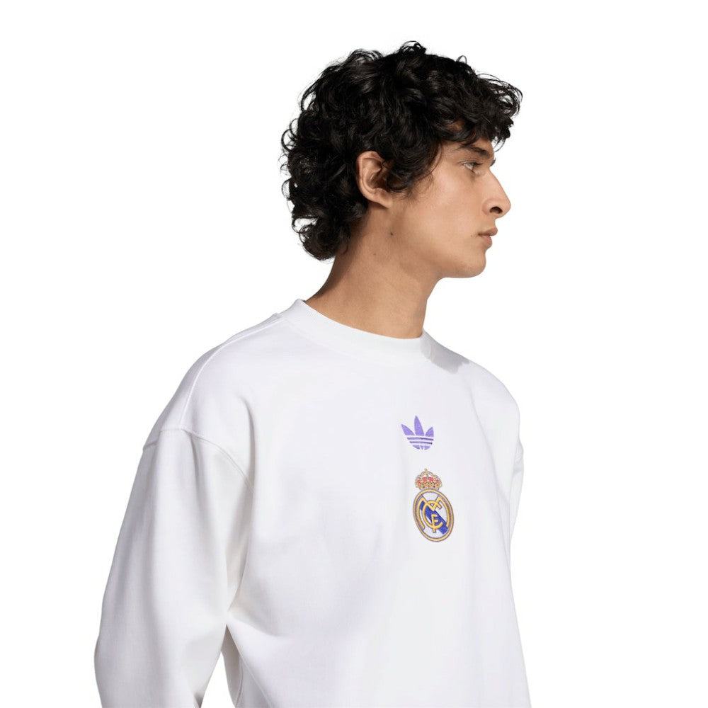 Real Madrid Lifestyler Sweatshirt Discount - White