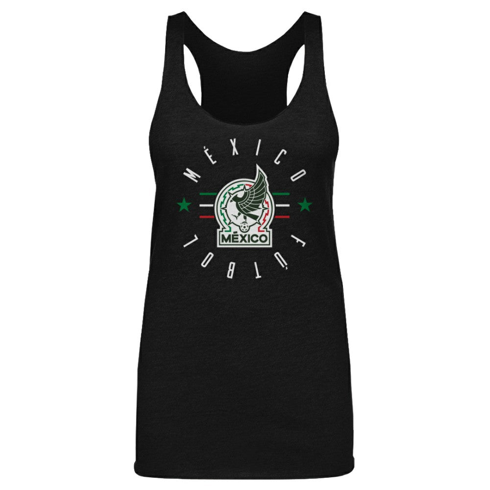 Mexico National Team 500 Level Women's Futbol Tri-Blend Racerback Tank Top for sale - Black
