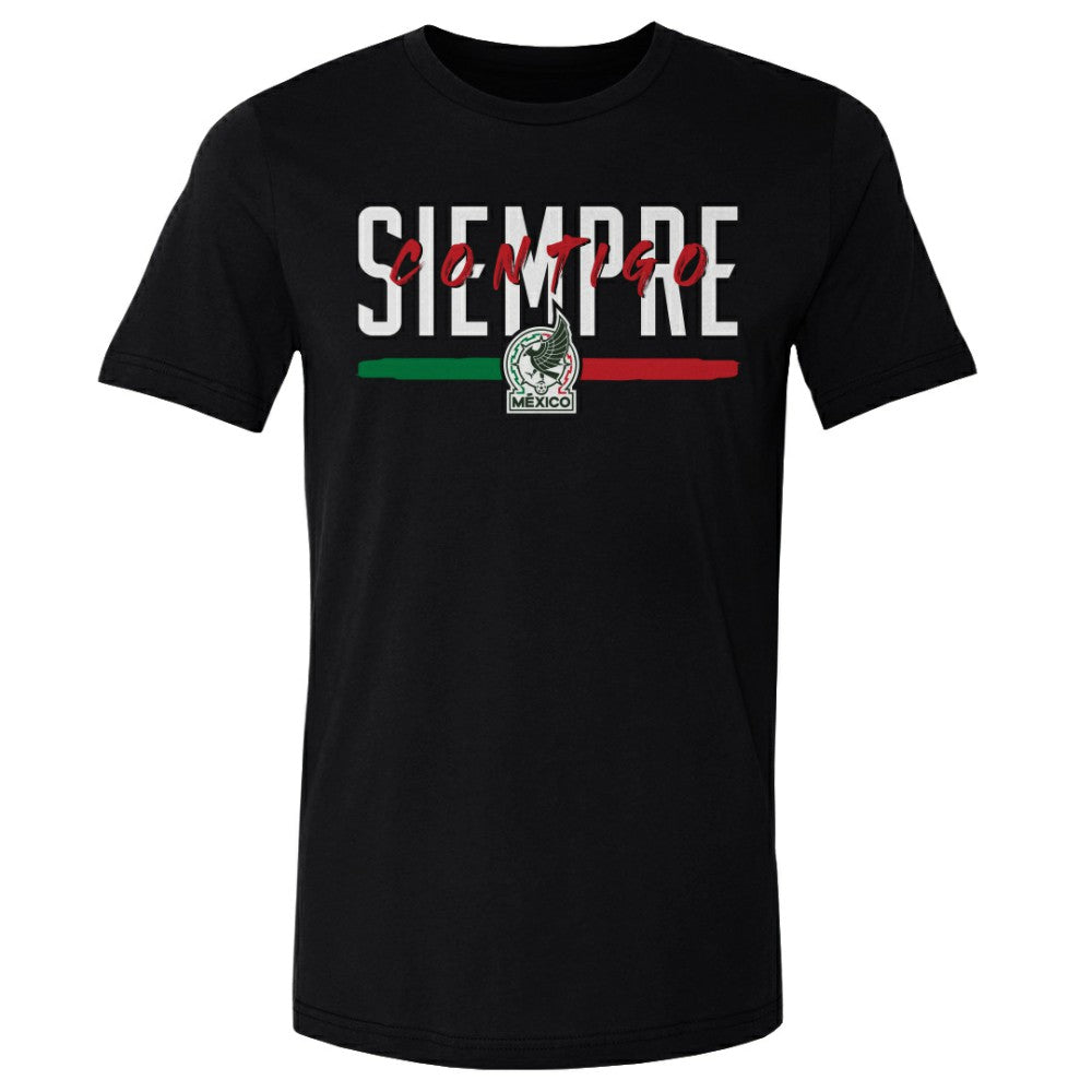 Mexico National Team 500 Level Siempre Contigo Cotton T-Shirt for sale - Black
