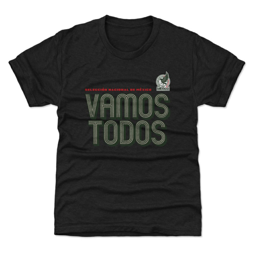 Mexico National Team 500 Level Youth Vamos Todos Inline Bold T-Shirt for sale - Black