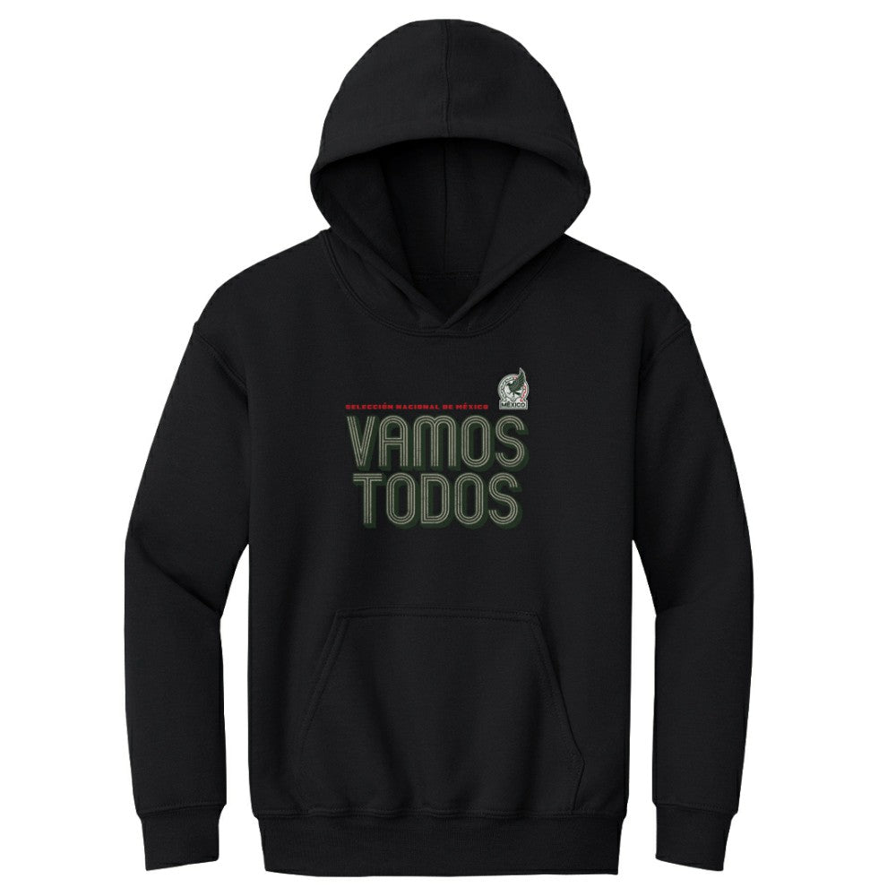 Mexico National Team 500 Level Youth Vamos Todos Inline Bold Pullover Hoodie for sale - Black