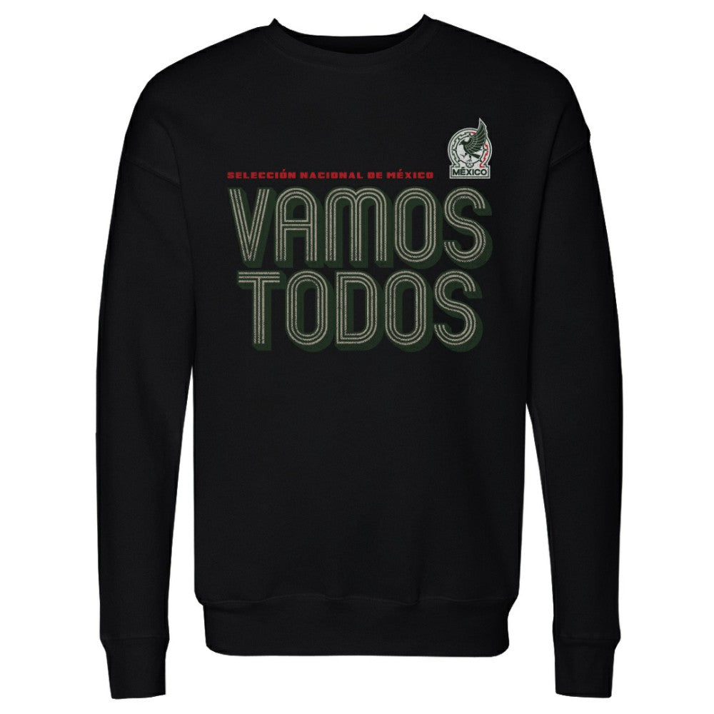 Mexico National Team 500 Level Vamos Todos Inline Bold Crewneck Sweatshirt for sale - Black
