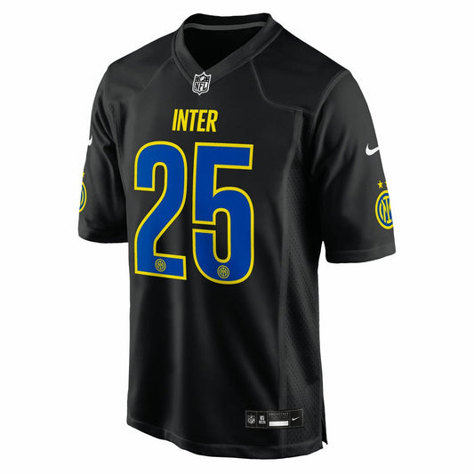 Inter Milan 2025 Soccer x NFL Game Jersey Discount - Black