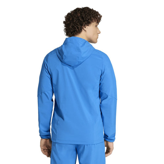 Colombia National Team FIFA x World Cup 2026 Tiro Travel Raglan Full-Zip Windbreaker Hoodie for sale - Blue