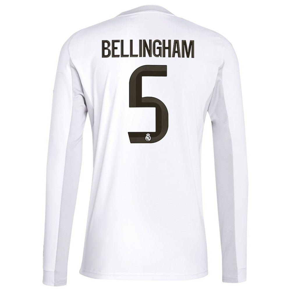 Jude Bellingham Real Madrid 2025/26 Home Replica Long Sleeve Jersey Discount - White