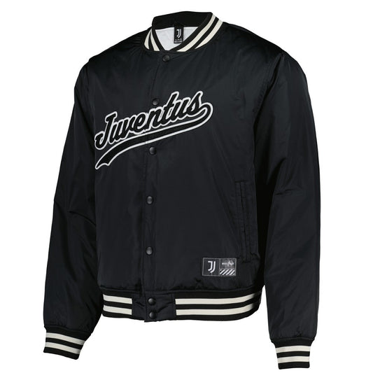 Juventus Collegiate Sateen Full-Snap Jacket Discount - Black