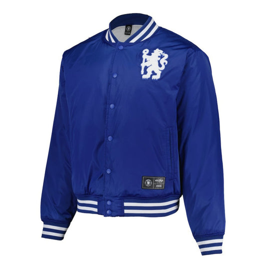 Chelsea Collegiate Sateen Full-Snap Jacket on sale - Royal