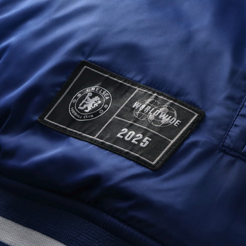 Chelsea Collegiate Sateen Full-Snap Jacket on sale - Royal