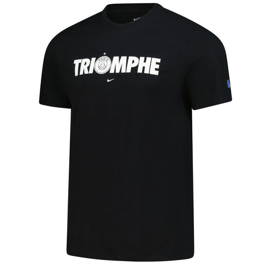 Paris Saint-Germain 2025 Champions of Europe Triomphe T-Shirt on sale - Black
