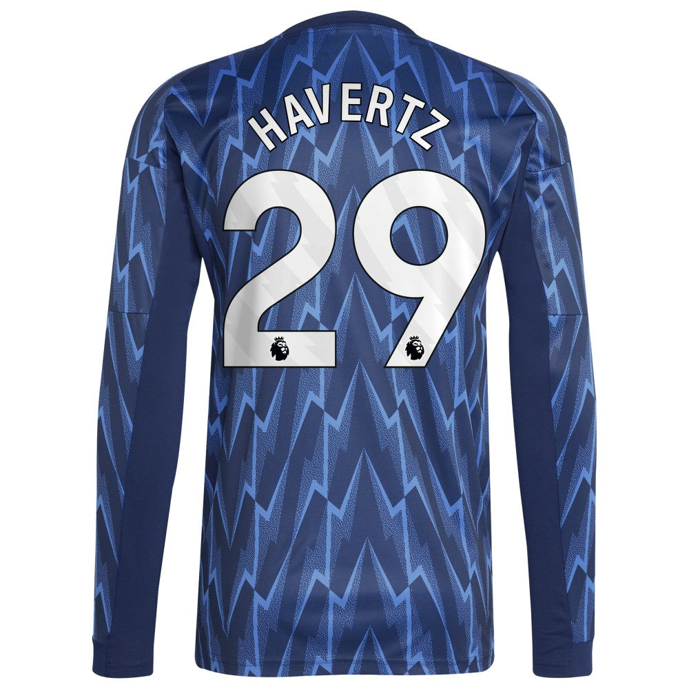 Kai Havertz Arsenal 2025/26 Away Replica Long Sleeve Player Jersey on sale - Blue