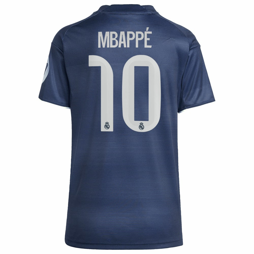 Kylian Mbappé Real Madrid Women's 2025/26 Away Replica Player Jersey for sale - Blue