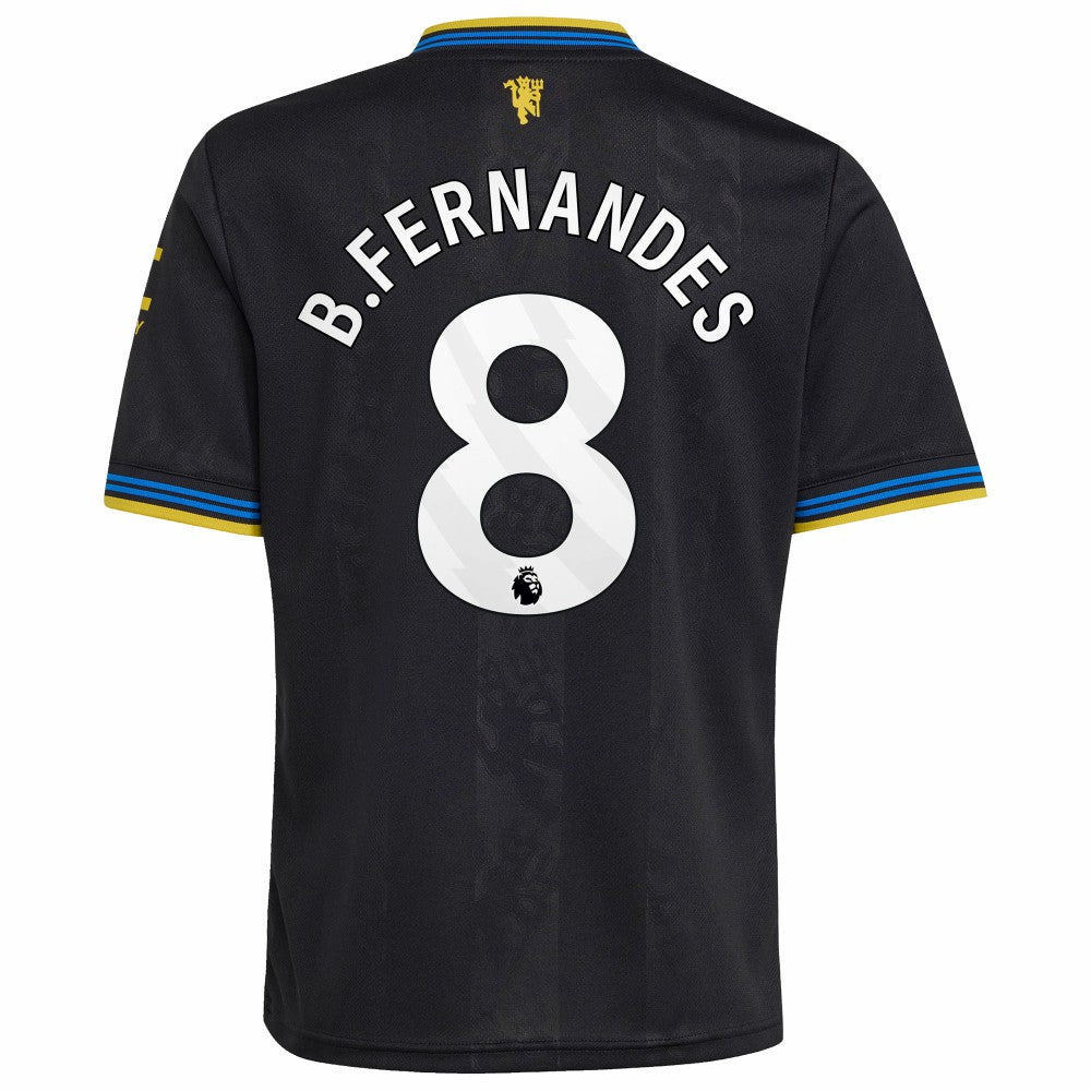 Bruno Fernandes Manchester United Youth 2025/26 Third Replica Player Jersey Discount - Black
